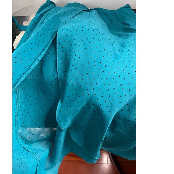 Adorable Twee 70's Semi-Sheer Belted Midi Dress - Picture 7 of 7